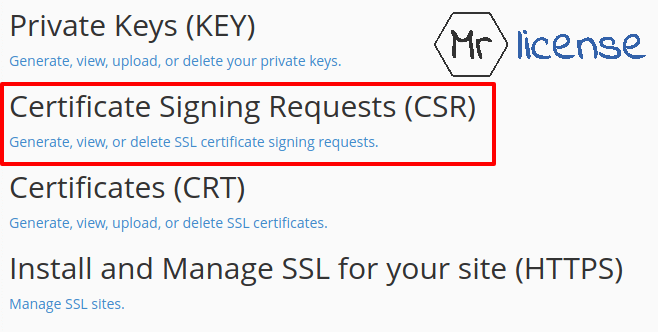 (Certificate Signing Requests (CSR 