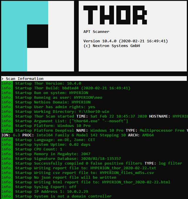 THOR-apt-scanner